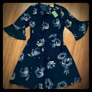 Kate spade night rose crepe dress